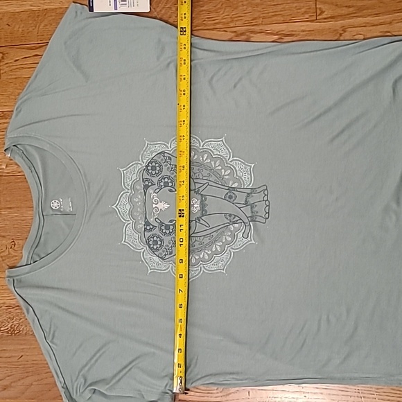 GAIAM BRAND WOMENS PLUS SIZE SHORT SLEEVE GREEN TEE SIZE XXL - Picture 10 of 13